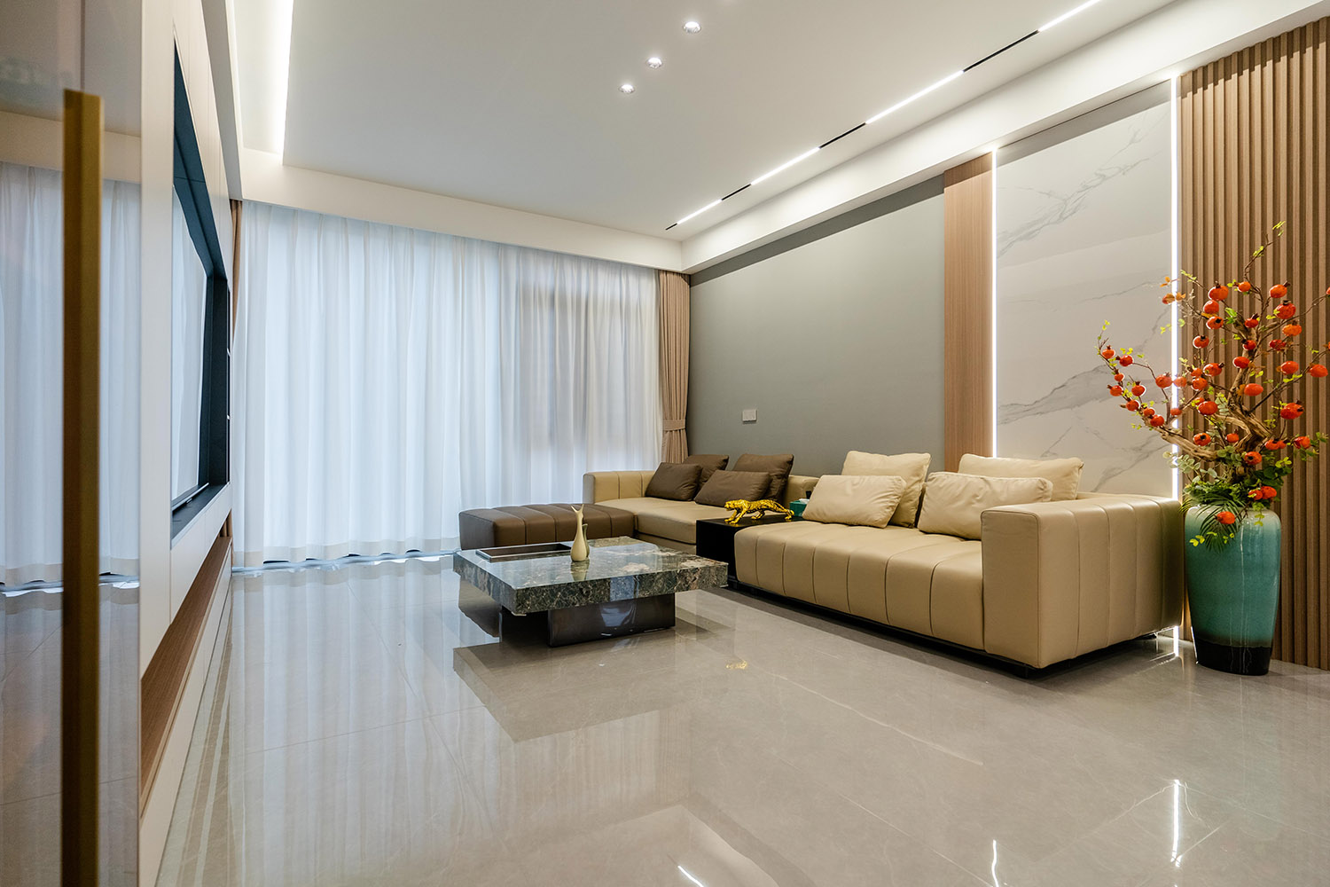 株洲家博整中海學(xué)府里139㎡ 現(xiàn)代輕奢風(fēng)格裝修賞析